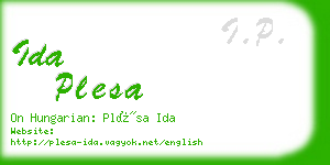 ida plesa business card